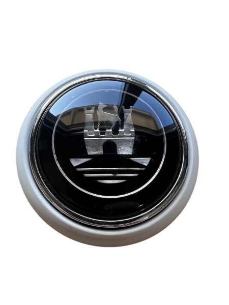 Hupenknopf für Lenkrad VW Bus T1 Käfer Wolfsburg in elfenbein/schwarz VW Käfer Ovali VW Bus T1 - Samba
